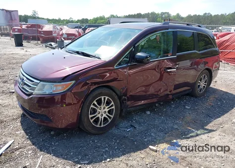 2013 Honda Odyssey Ex-L z USA, uszkodzony, nr VIN 5FNRL5H69DB080653